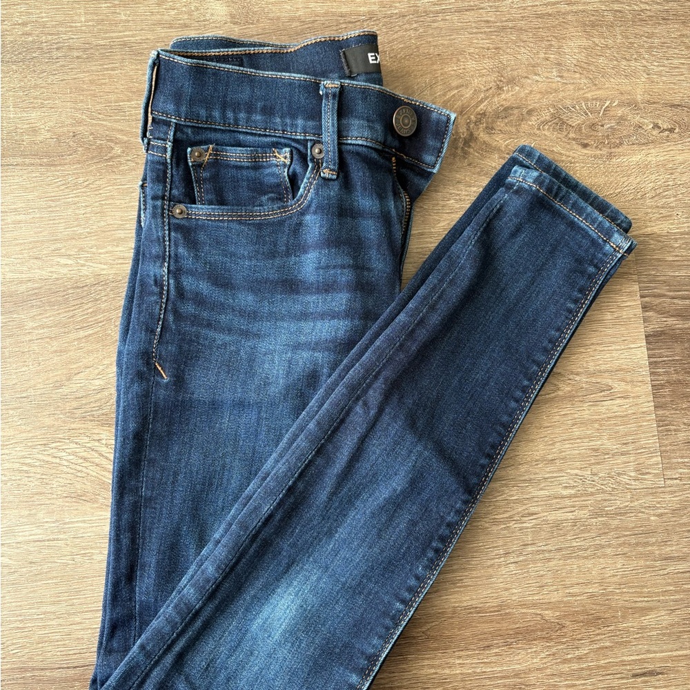 Express Dark Blue Skinny Jeans